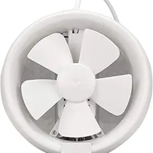 6-inch Vent Exhaust Fan, Noiseless Air Cooler, Round Glass Window for Kitchen/Bathroom, 220V